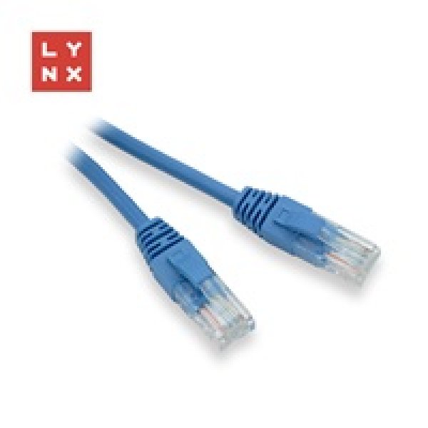 LYNX UTP patch kabel Cat5e, PVC, CCA, 1m, modrý (balení obsahuje 10ks)?v=1755466814