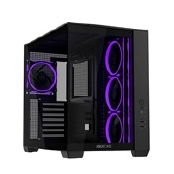 ASUS A32 PLUS BLACK ARGB TG skrinka ATX čierna 4x ARGB fan