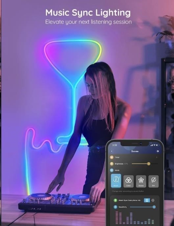 Govee Neon SMART ohebný LED pásek - RGBIC - 2m