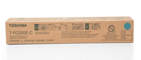 Toner Toshiba T-FC200E-C azurový