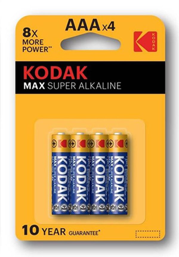Baterie jednorázová alkalická, tužková, AAA, 1.5V, Kodak, blistr, 4-pack, KOD-LR3MAX, Alkaline Max?v=1755898805