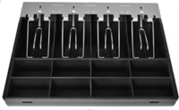 Virtuos samostatný plastový pořadač 4/8, kovové držáky bankovek