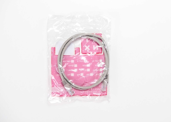 LYNX patch kabel Cat5E, UTP - 0,1m, šedý (prodej po 10 ks)