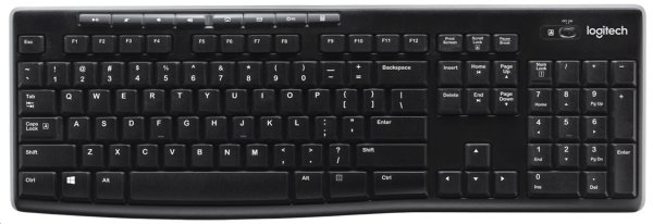 Logitech K270/Bezdrátová USB/CZ-SK layout/Černá