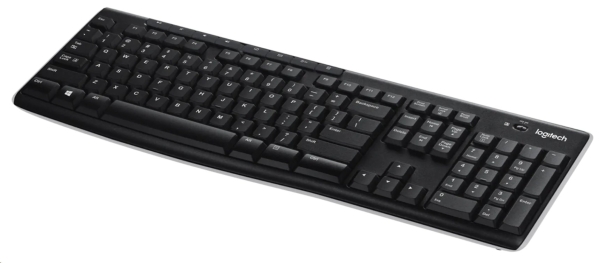 Logitech K270/Bezdrátová USB/CZ-SK layout/Černá