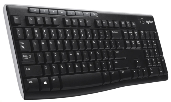 Logitech K270/Bezdrátová USB/CZ-SK layout/Černá