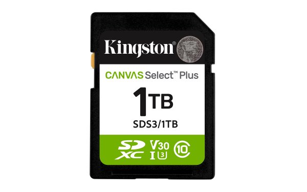 Kingston paměťová karta 1TB Canvas Select Plus Gen 3 SDXC 150R U1 UHS-I C10 V10
