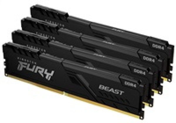 Kingston FURY Beast/DDR4/128GB/3200MHz/CL16/4x32GB/Black