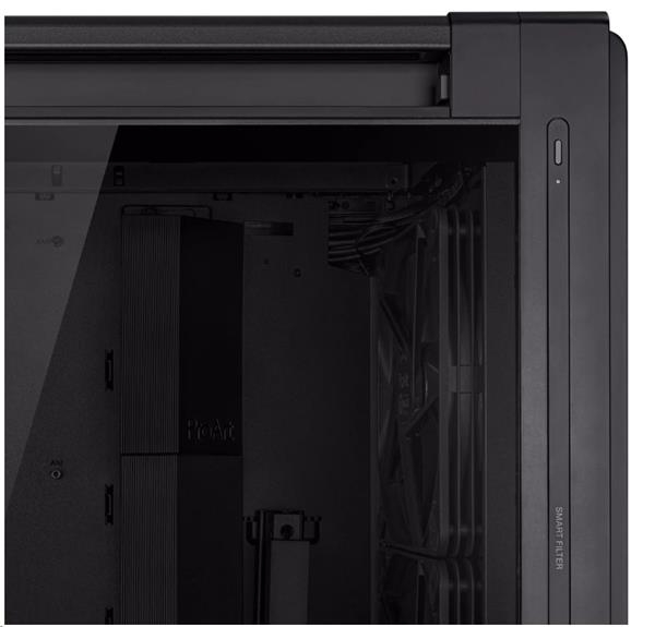 ASUS case PROART PA602 TG ARGB BLACK, Mid Tower, průhledná bočnice, černá