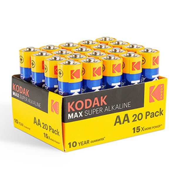 Baterie jednorázová alkalická, tužková, AA, 1.5V, Kodak, blistr, 20-pack, KOD-LR6MAXPK20, Alkaline Max?v=1755898805