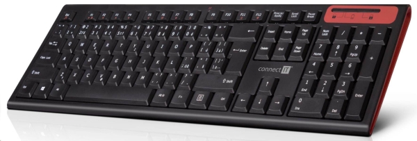 CONNECT IT Multimediální bezdrátová klávesnice, CZ + SK layout, černá