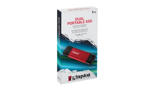 Kingston externí SSD 1TB Dual USB-A/C (čtení/zápis: 1050/950MB/s)