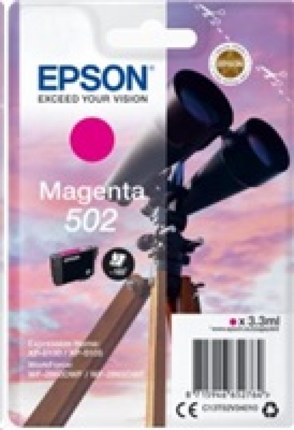 Náplň Epson 502, C13T02V34010 purpurová blistr
