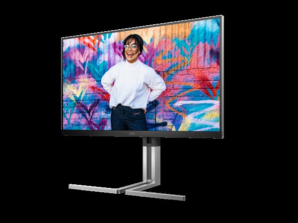 AOC MT IPS LCD WLED 27" Q27U3CV - IPS QUANTUM DOT COLOR, 2560x1440, HDMI, DP, USB-C, USB 3.2, RJ45, pivot, repro