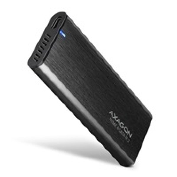 AXAGON EEM2-SB2, USB-C 3.2 Gen 2 - M.2 NVMe & SATA SSD kovový RAW box, bezšroubkový, černý