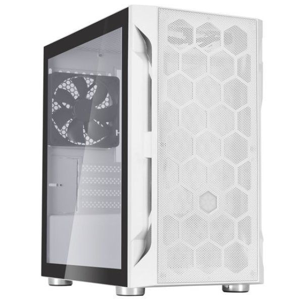 SilverStone FARA H1MW-G, Micro-ATX skříň, Honeycomb vzor, tvrzené sklo, bílá