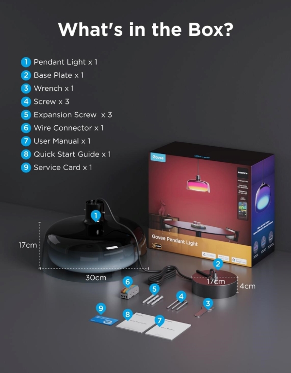 Govee Pendant Light RGBICWW závěsná lampa Matter