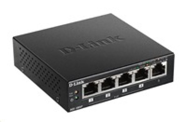D-Link DGS-1005P 5-port Gigabit Desktop PoE+ Switch, 4 porty jsou PoE+, PoE budget 60W?v=1746079203
