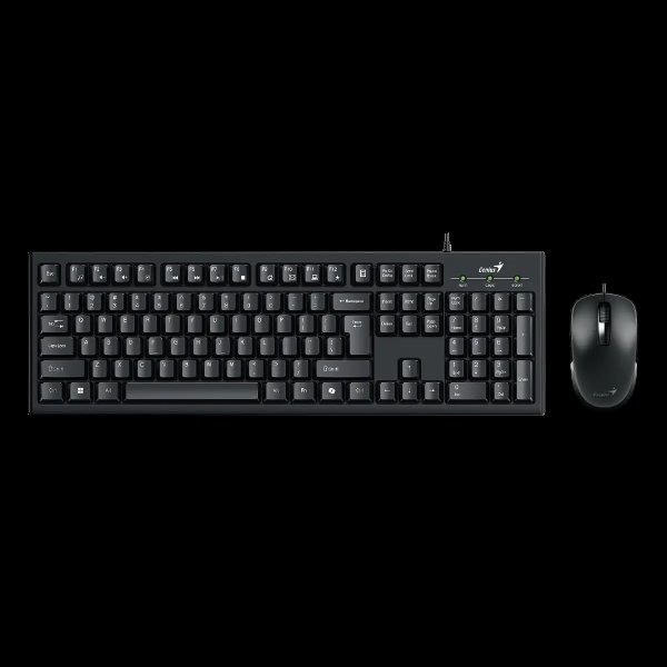 GENIUS set klávesnice+myš KM-100SE/ Drátový set/ Copilot/ USB/ černá/ CZ+SK layout