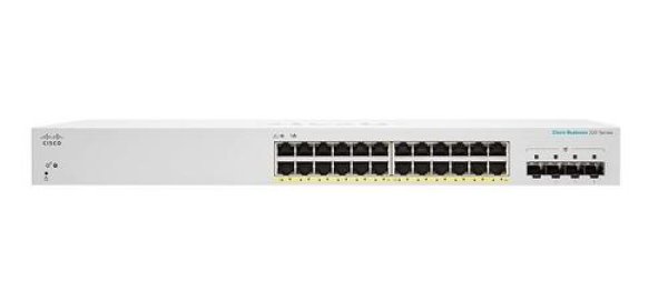 Cisco switch CBS220-24P-4G (24xGbE,4xSFP,24xPoE+,195W) - REFRESH