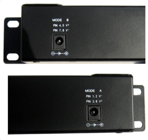 POE injektor aktivní/pasivní - 12x 1 Gb/s, stíněný panel, 802.3af/at