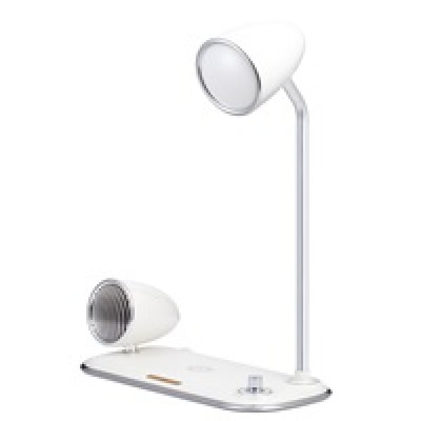 WG - Led lampička s bezdrátovým nabíjením a bluetooth speakerem WG Retro Kathie, bílá?v=1754114405