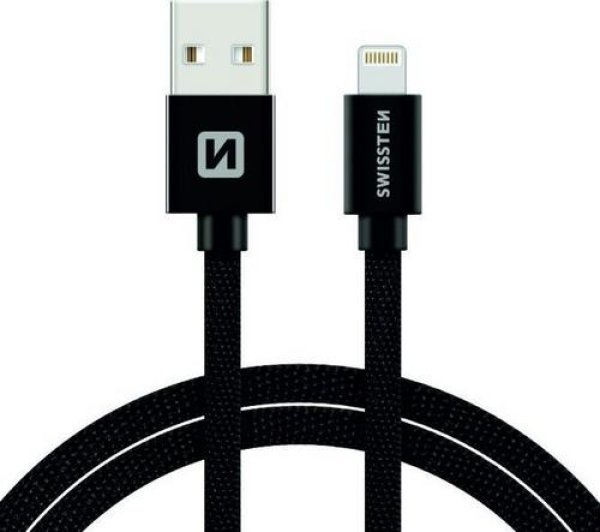 SWISSTEN kabel TEXTILE USB / LIGHTNING 2,0 M ČERNÝ?v=1763419203