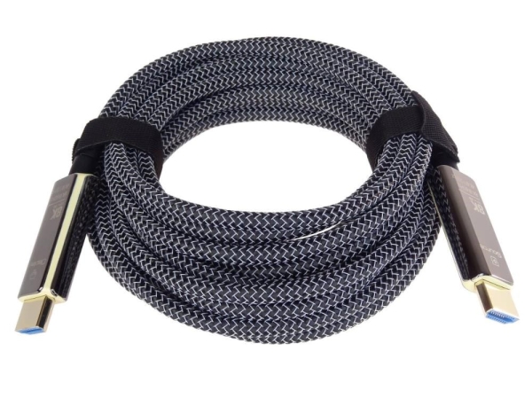 PREMIUMCORD Ultra High Speed HDMI 2.1 optický fiber kabel 8K@60Hz, zlacené 50m