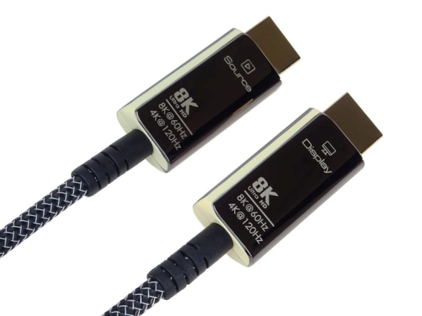 PREMIUMCORD Ultra High Speed HDMI 2.1 optický fiber kabel 8K@60Hz, zlacené 50m