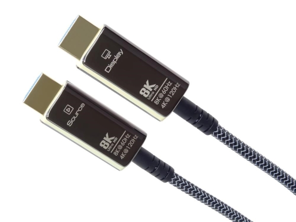PREMIUMCORD Ultra High Speed HDMI 2.1 optický fiber kabel 8K@60Hz, zlacené 50m