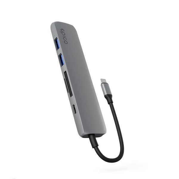 Epico 6v1 Alu Hub 8K s USB-C konektorem - šedá?v=1746388804
