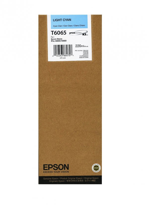 Náplň EPSON C13T606500 světle azurová (220 ml)