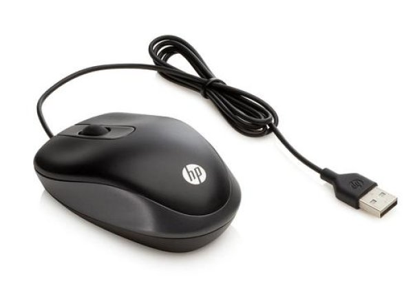 HP Travel Mouse/Cestovní/Optická/Drátová USB/Černá