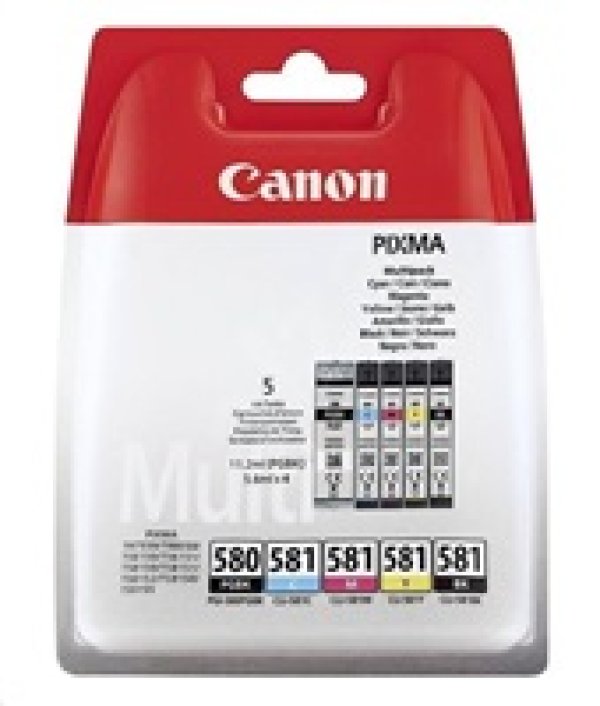 Canon CARTRIDGE PGI-580/CLI-581 BK/CMYK MultiPack pro PIXMA TS615x, TS625x, TS635x, TS815x, TS825x (200 str.)