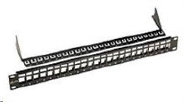 Solarix Univerzální modulární neosazený patch panel 24 portů černý 1U SX24M-0-STP-BK-UNI?v=1750075202