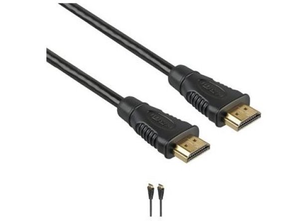 PremiumCord HDMI High Speed + Ethernet kabel, zlacené konektory, 1.5m