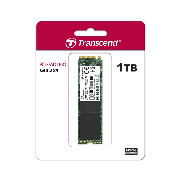 TRANSCEND SSD 110Q 1TB, M.2 2280, PCIe Gen3x4, NVMe, M-Key, QLC, DRAM-less