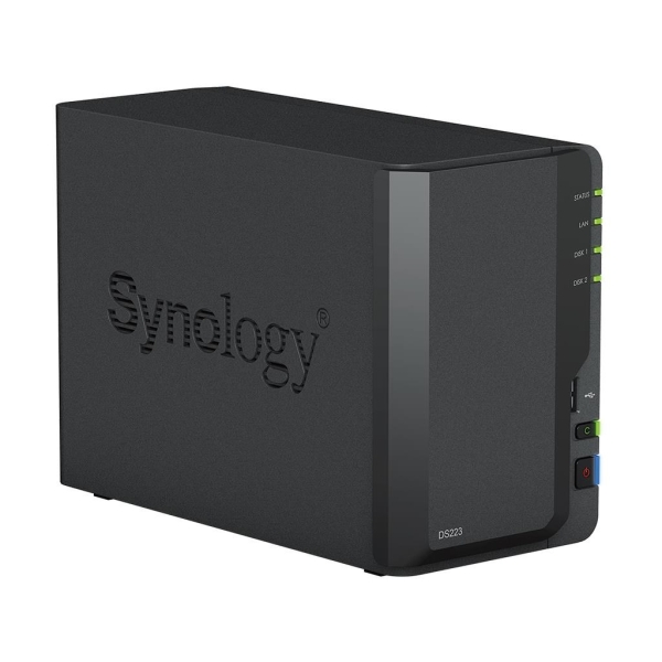 Synology DS223 DiskStation (4C/RealtekRTD1619B/1,7GHz/2GBRAM/2xSATA/2xUSB3.2/1xGbE)