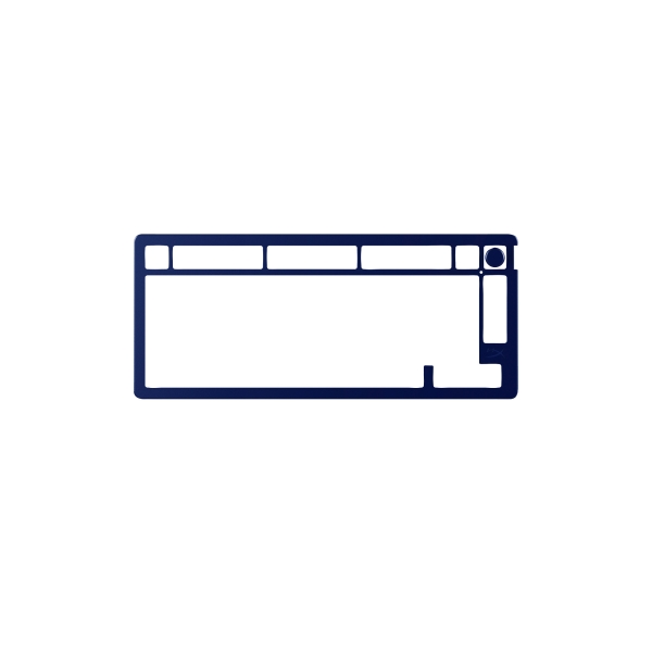 HyperX Alloy Rise Top Plate - horní deska, modrá