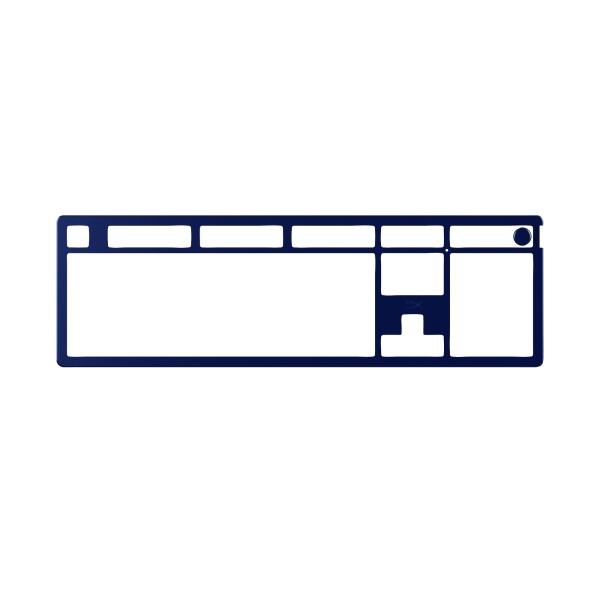 HyperX Alloy Rise Top Plate - horní deska, modrá