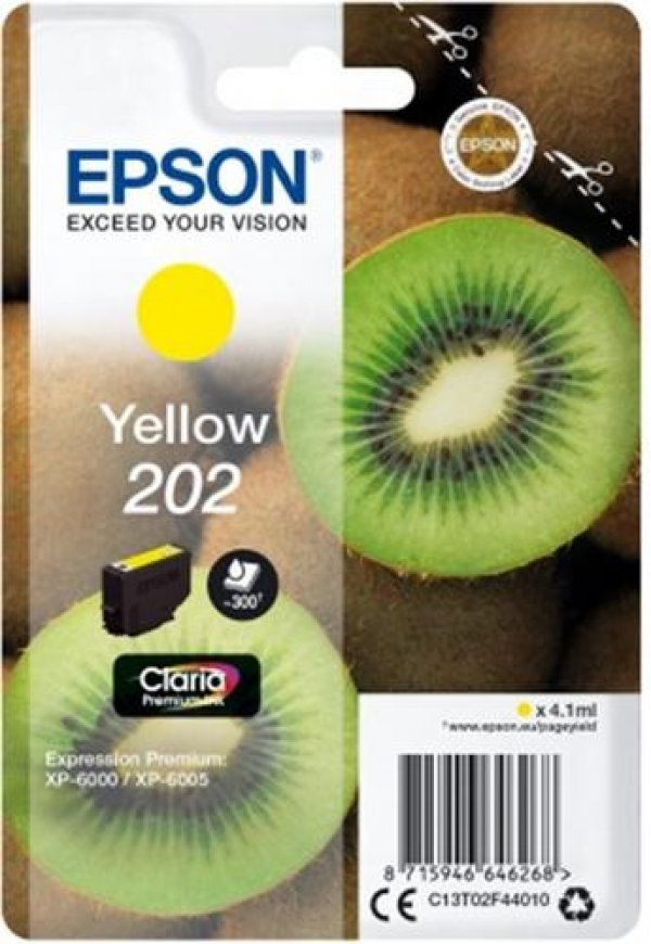 Náplň EPSON C13T02F44010, 202 žlutá (4,1 ml)