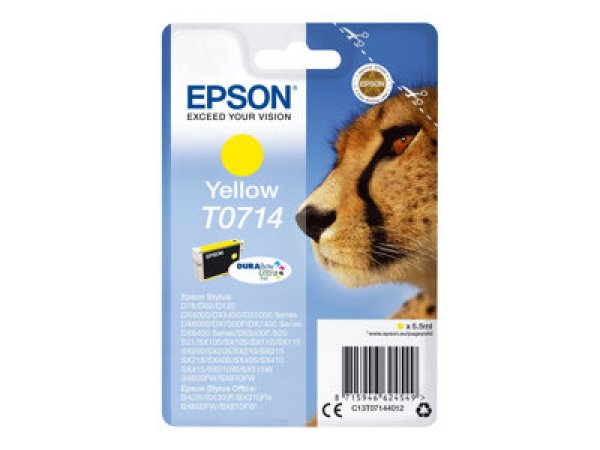 Náplň Epson C13T07144022 žlutá blistr s RF alarmem