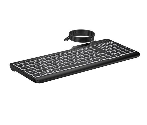 HP 400 Backlit Wired Keyboard - drátová podsvícená klávesnice CZ/SK