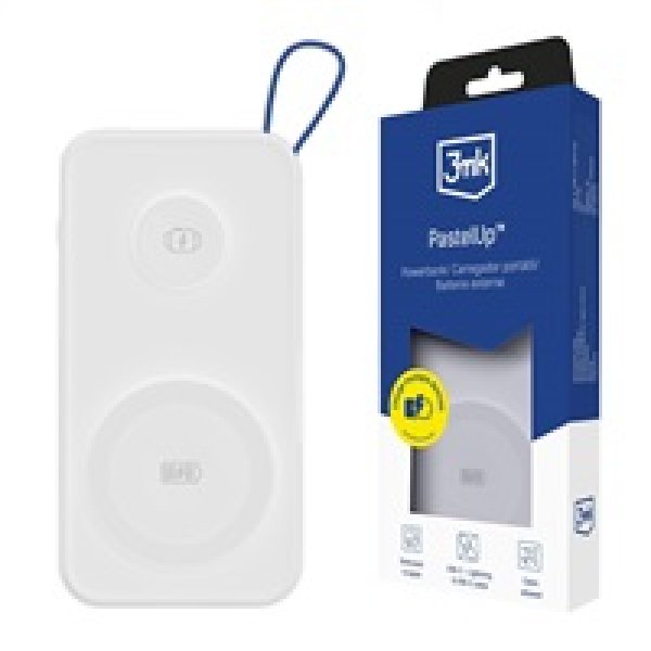 3mk PastelUp Powerbank 10,000mAh 22.5W USB 1A1C - White?v=1746705605