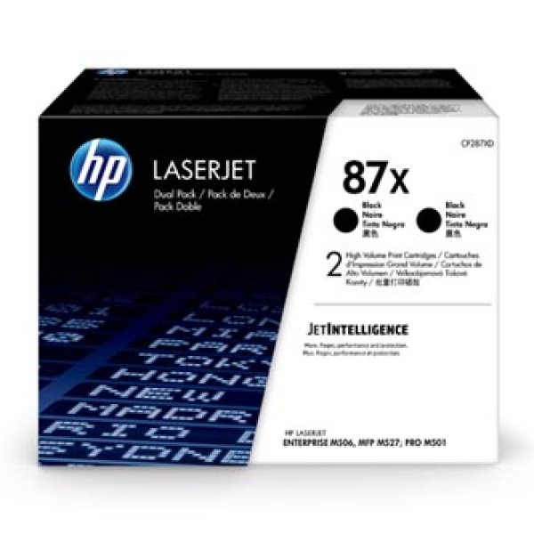 Toner HP CF287XD, HP 87X černý (2x18 000 stran)