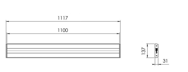 Vogel's PFB vodorovná část adapréru 1100 mm