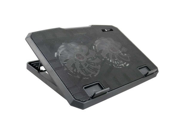 Chladící podložka C-TECH CLP-140, 15,6'', 2x 140mm, 2x USB, modré podsvícení