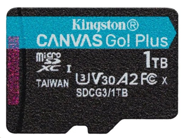 Kingston paměťová karta 1TB microSDXC Canvas Go Plus Gen4 C10 UHS-I U3