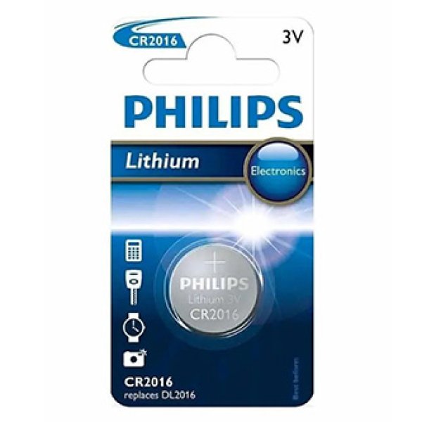 Baterie lithiová, CR2016, CR2016, 3V, PHILIPS, blistr, 1-pack, CR2016/01B, knoflíková, CR2016?v=1748894405