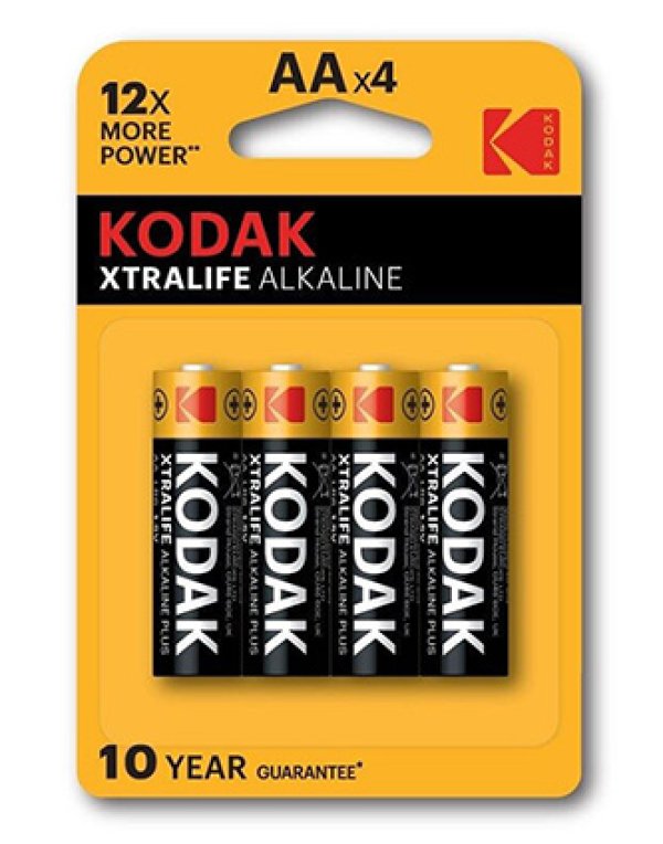 Baterie jednorázová alkalická, tužková, AA, 1.5V, Kodak, blistr, 4-pack, KOD-LR6XT, Alkaline XTRALIFE?v=1755898805